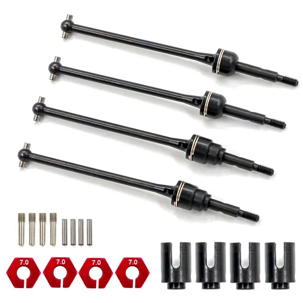 4Pcs Steel Front and Rear Drive Shaft Driveshafts for 1/10 Traxxas Slash Rustler Stampede Hoss VXL 4X4 RC Car Parts
4Pcs Steel Front and Rear Drive Shaft Driveshafts for 1/10 Traxxas Slash Rustler Stampede Hoss VXL 4X4 RC Car Parts