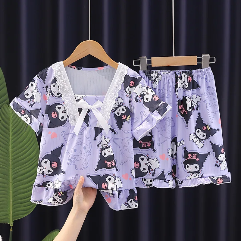 Cinnamorll Children's Pajamas Short Sleeved Set Girls Short Sleeved Shorts Kuromi Little Girl Home Clothing Summer Clothing
Cinnamorll Children's Pajamas Short Sleeved Set Girls Short Sleeved Shorts Kuromi Little Girl Home Clothing Summer Clothing