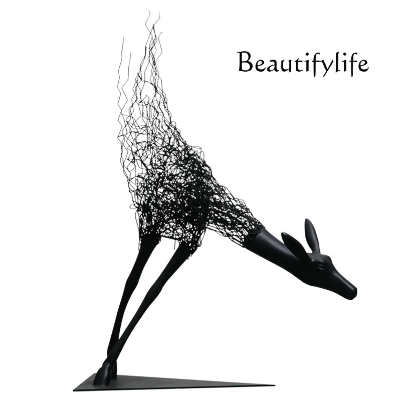 Abstract Iron Art Lucky Deer Large Art Creative Decoration Sales Office Fortune Landing Sculptured Ornaments 
Abstract Iron Art Lucky Deer Large Art Creative Decoration Sales Office Fortune Landing Sculptured Ornaments