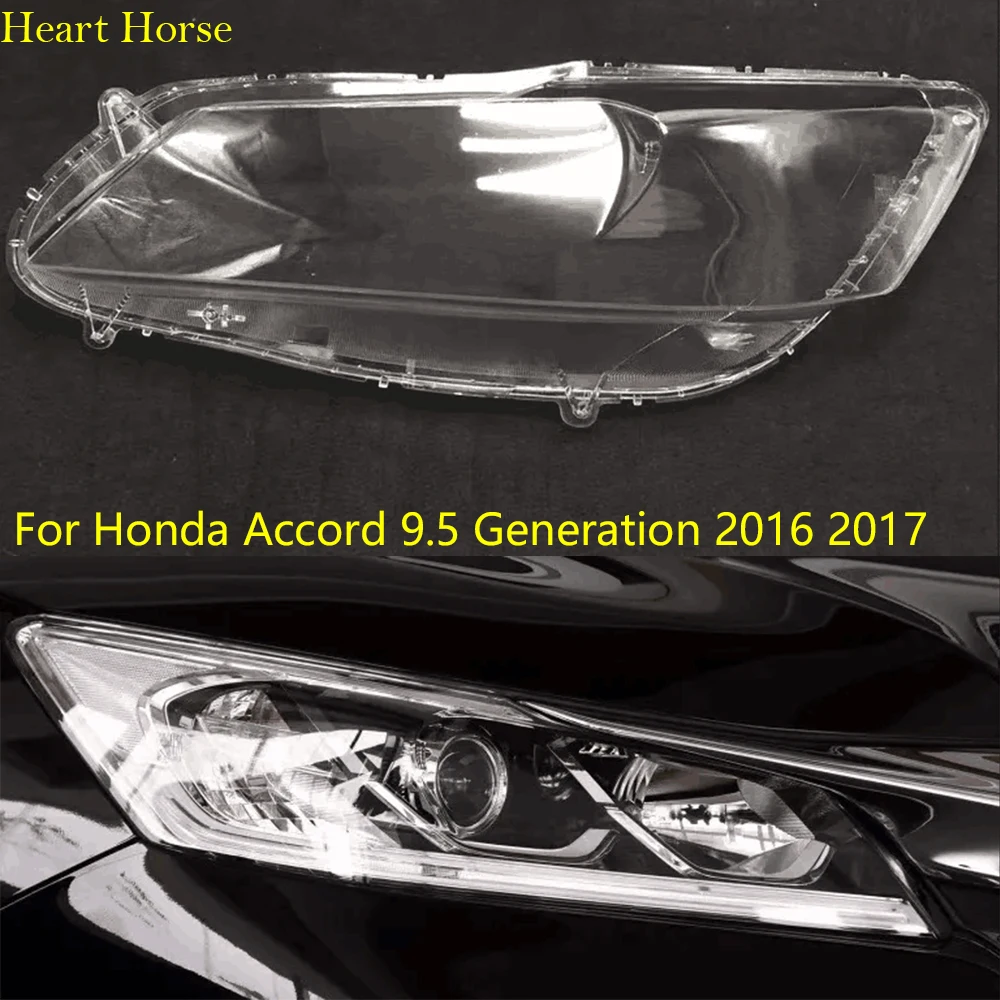 

Крышка передней фары для автомобиля Honda Accord 9,5 поколения 2016 2017 стеклянные колпачки для лампы абажур Автомобильная головка детской крышки объектива