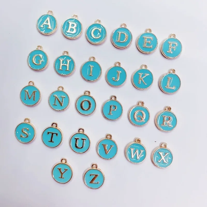 26 double sided flat round alloy letter ornaments enamel ornaments alphabet initials pendant DIY jewelry production wholesale
26 double sided flat round alloy letter ornaments enamel ornaments alphabet initials pendant DIY jewelry production wholesale