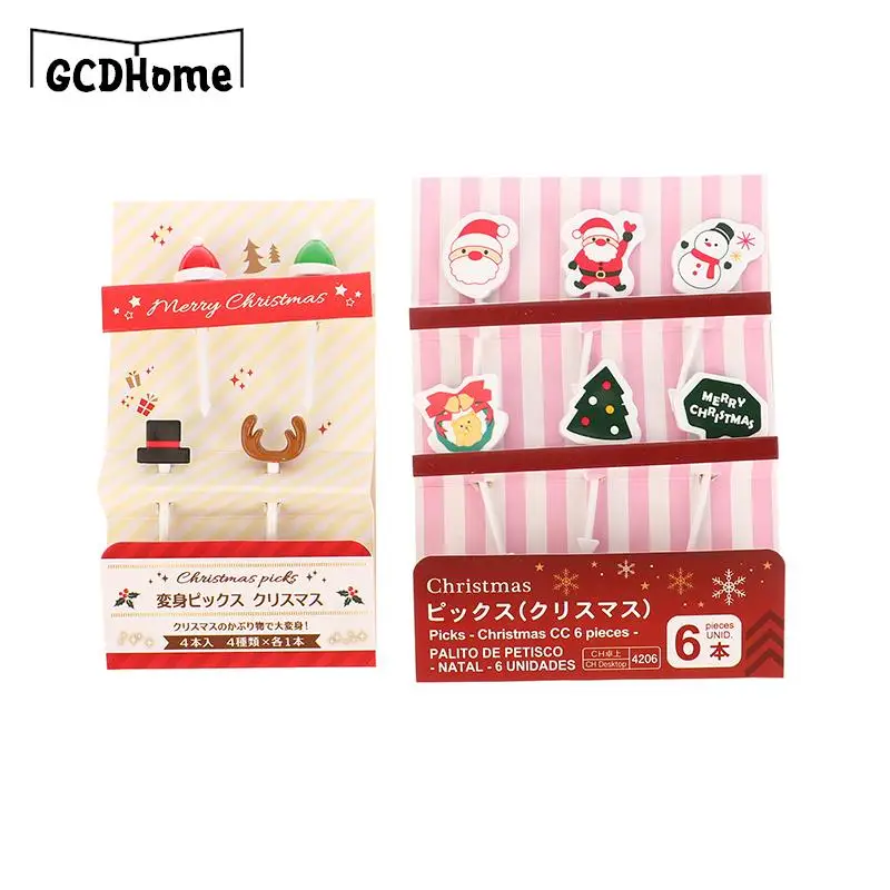 4-8pc Christmas Fruit Fork Food Pick Sliced Fruit Fork Animal Plastic Toothpick Stick Bento Accessories Children Food Selection
4-8pc Christmas Fruit Fork Food Pick Sliced Fruit Fork Animal Plastic Toothpick Stick Bento Accessories Children Food Selection
