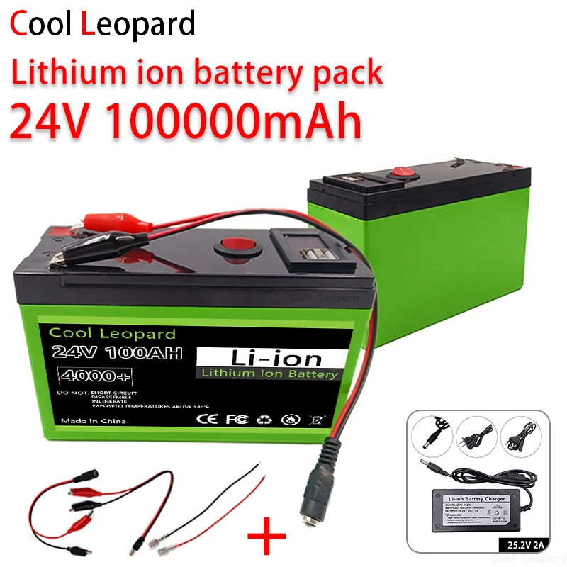 18650 24V 100Ah Rechargeable Li-ion Battery Pack,for LED Lamp Electric Vehicle Solar Storage Replacement Battery + Charger
18650 24V 100Ah Rechargeable Li-ion Battery Pack,for LED Lamp Electric Vehicle Solar Storage Replacement Battery + Charger