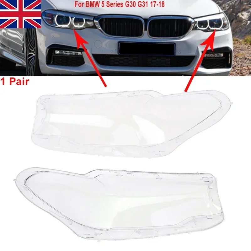 Pair L+R Headlight Lens Cover Replacement For BMW 5 Series G30 G31 G38 2017-2018
Pair L+R Headlight Lens Cover Replacement For BMW 5 Series G30 G31 G38 2017-2018