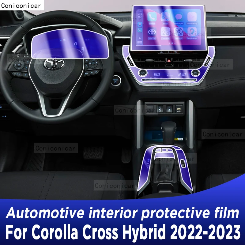 

For Corolla Cross Hybrid 2022-2023 Gearbox Panel Navigation Screen Automotive Interior TPU Protective Film Anti-Scratch Sticker