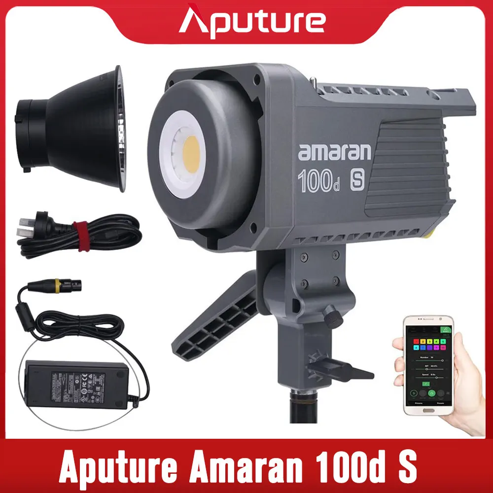 

Фотостудия Aputure Amaran 100d S светодиодный, фотостудия, освещение 5600K, Bluetooth, управление через приложение, 8 световых эффектов