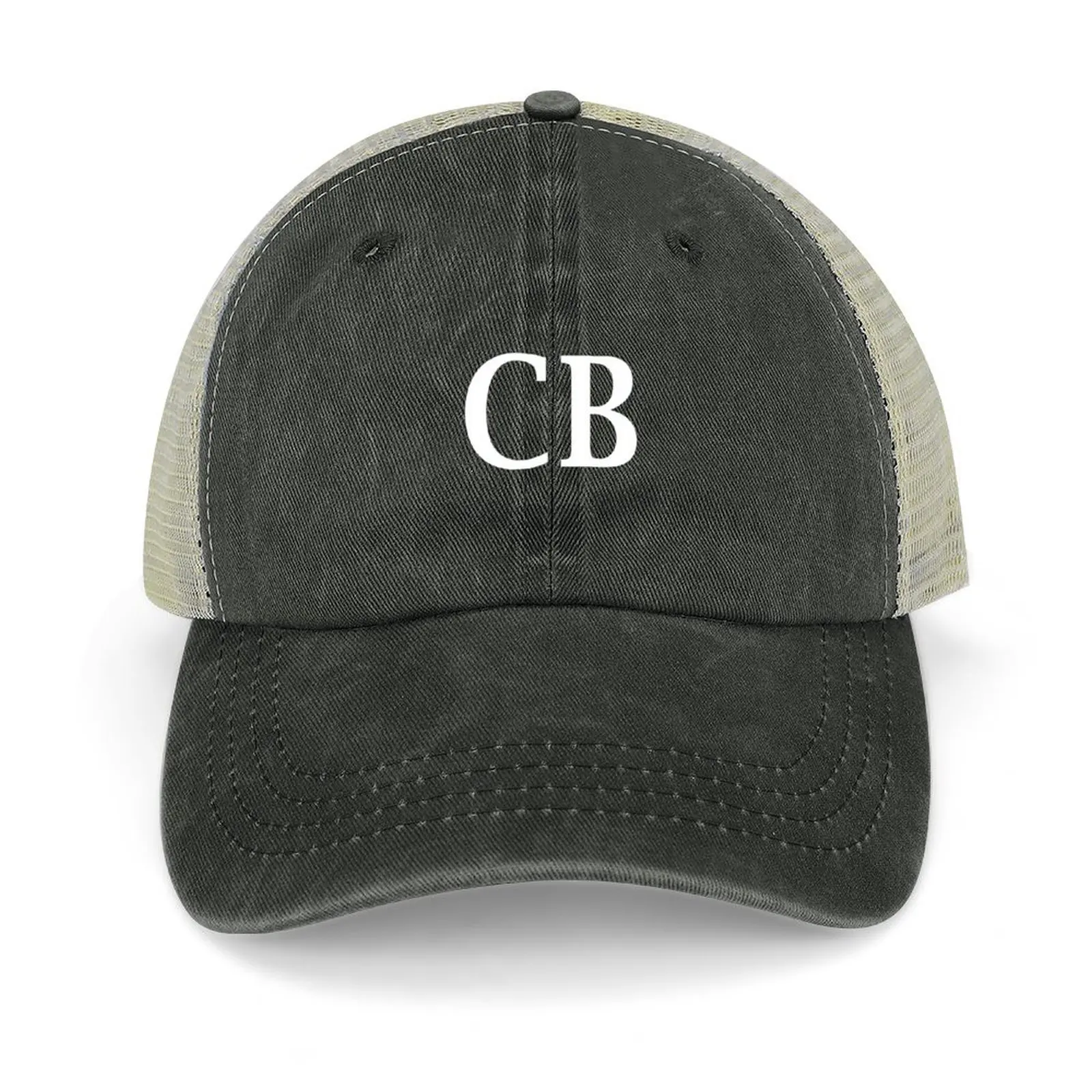 

CB Initials Monogram Elegant White Letters Cowboy Hat Visor Hip Hop Men's Hats Women's