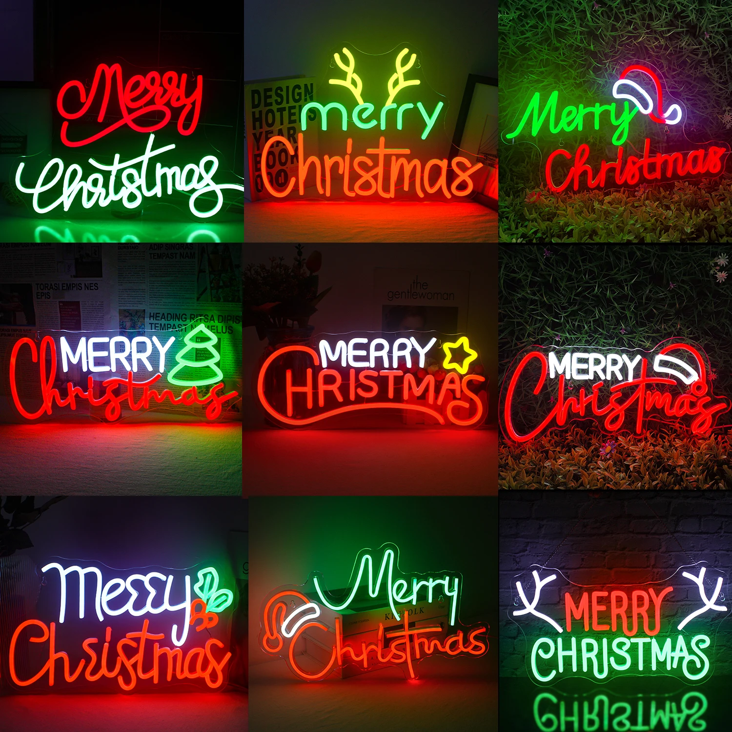 

Merry Christmas Neon Sign Atmosphere Christmas Party Christmas Gifts Signs Holiday Lights In Bedroom Living Room Wall Decoration