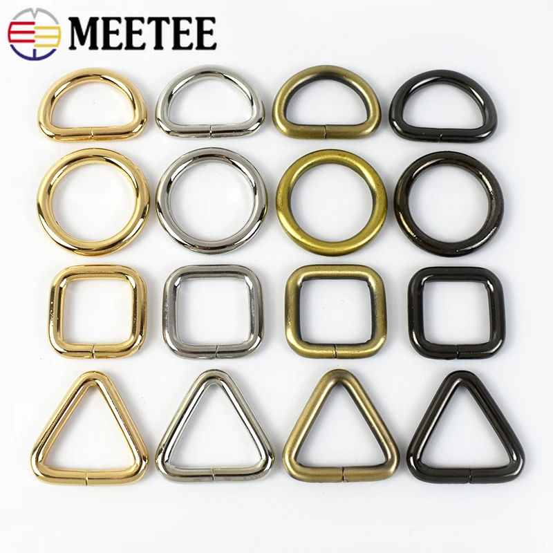 

5Pcs 20-38mm Metal Backpack Strap Adjuster Buckles O D Ring Buckle Webbing Connector Clasp Leather Craft Hooks DIY Accessories
