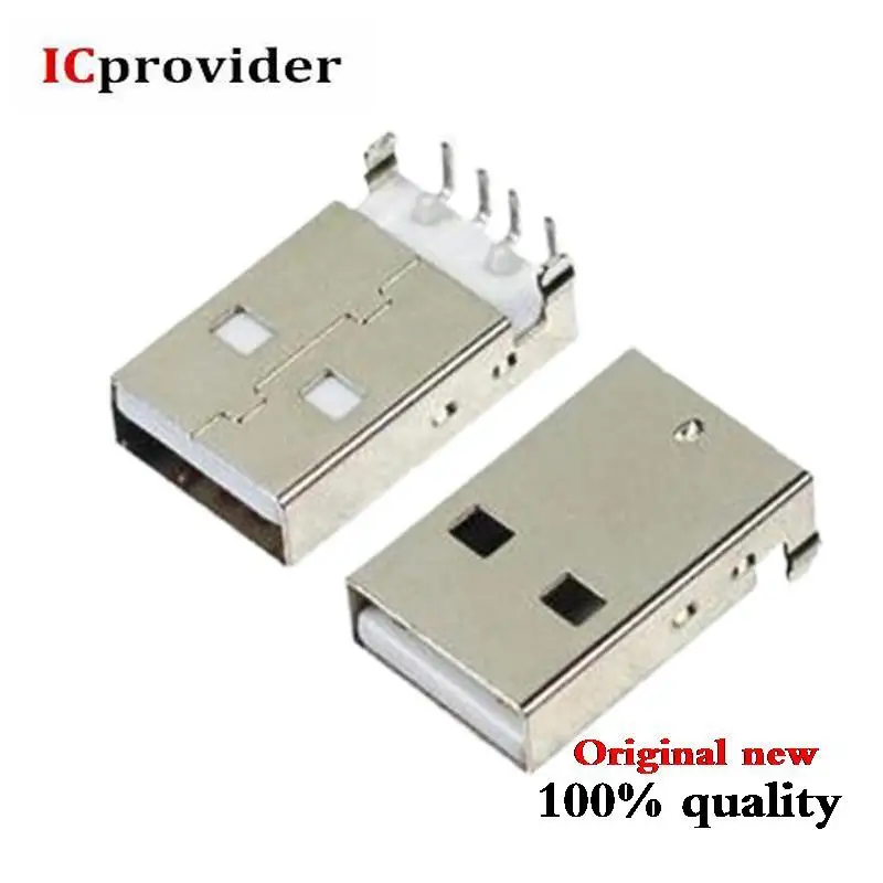 100pcs USB 2.0 Male A Type USB PCB Connector Plug Right Angle 90 degree DIP Male USB Connectors
100pcs USB 2.0 Male A Type USB PCB Connector Plug Right Angle 90 degree DIP Male USB Connectors