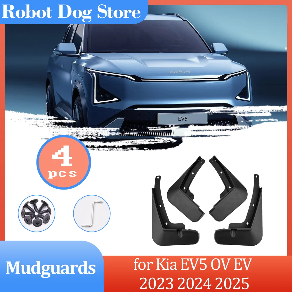 

4pcs Mudguards for Kia EV5 OV EV 2023 2024 2025 Mudflaps Mud Flaps Part Splash Guards Cover Spoiler Fender Flare Car Accessories