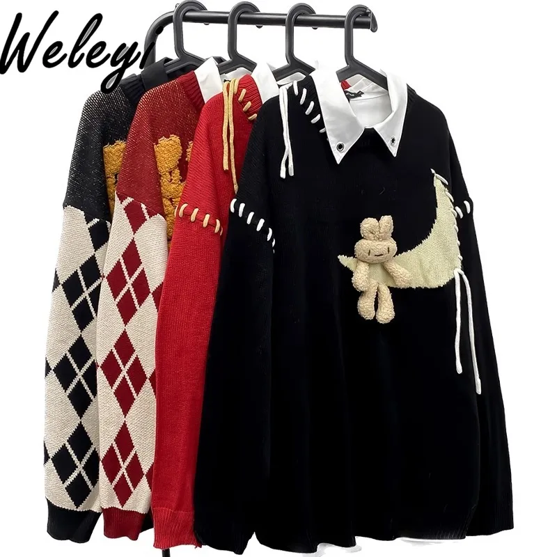 Kawaii Clothes for Women Pullovers 2025 New Christmas Couple Outfit Three Dimensional Rabbit Knitwears Trendy Versatile Sweaters
Kawaii Clothes for Women Pullovers 2025 New Christmas Couple Outfit Three Dimensional Rabbit Knitwears Trendy Versatile Sweaters