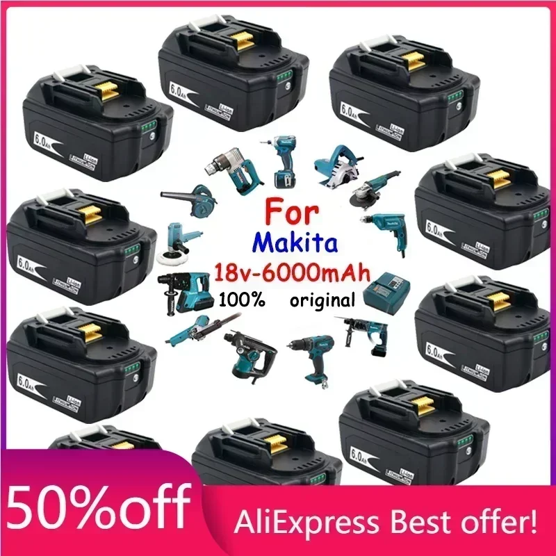 

4-20PCS BL1860 Rechargeable Battery 18 V 6000mAh Lithium ion for Makita 18v Battery BL1840 BL1850 BL1830 BL1860B LXT 400