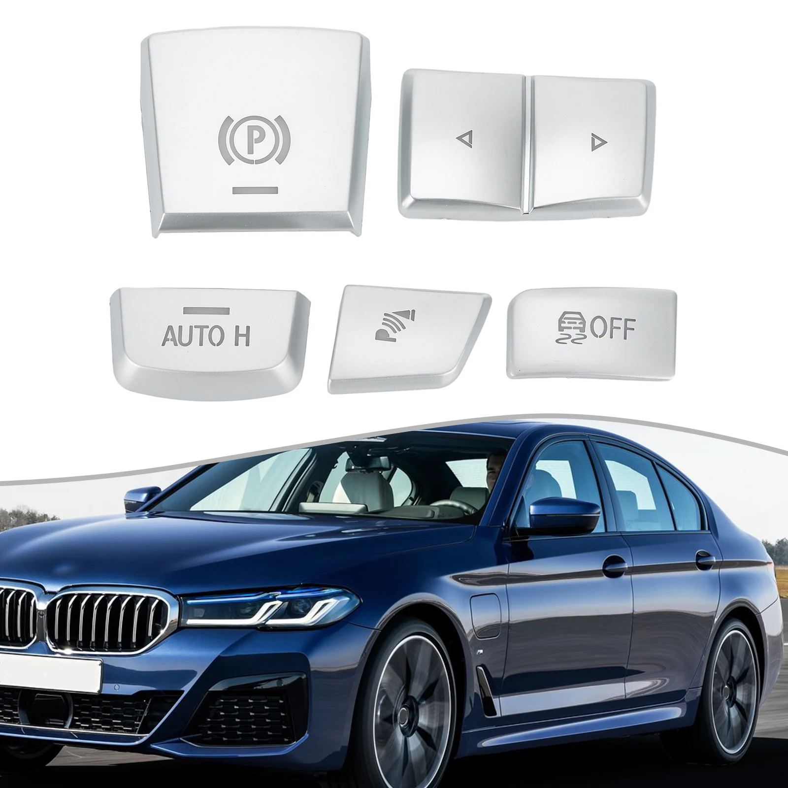 5pcs Car Handbrake Gear Shift Panel Side Switch P Button Cover For BMW 5 6 Series X3 Silver Interior Accessories Auto Styling
5pcs Car Handbrake Gear Shift Panel Side Switch P Button Cover For BMW 5 6 Series X3 Silver Interior Accessories Auto Styling