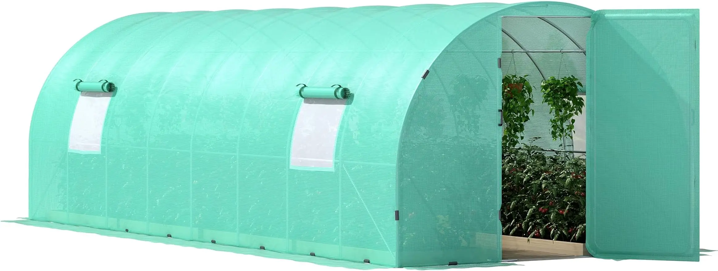 High Large Walk-in Tunnel Greenhouse for Outdoors, Upgraded Swing Door, Heavy Duty Galvanized Hot House Plants Shed
High Large Walk-in Tunnel Greenhouse for Outdoors, Upgraded Swing Door, Heavy Duty Galvanized Hot House Plants Shed
