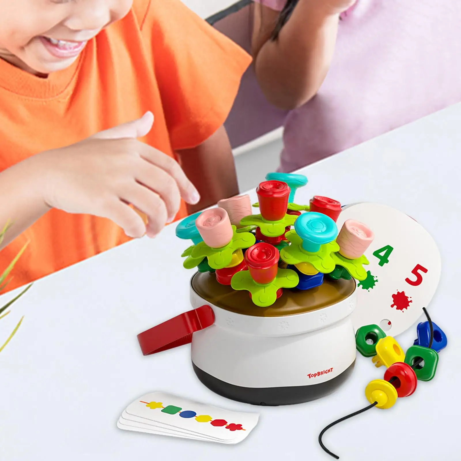 

Цветочные строительные игрушки, сочетающиеся бусины в форме координации, детская Цветочная композиция, игровой набор «сделай сам», строительные штабелируемые игрушки