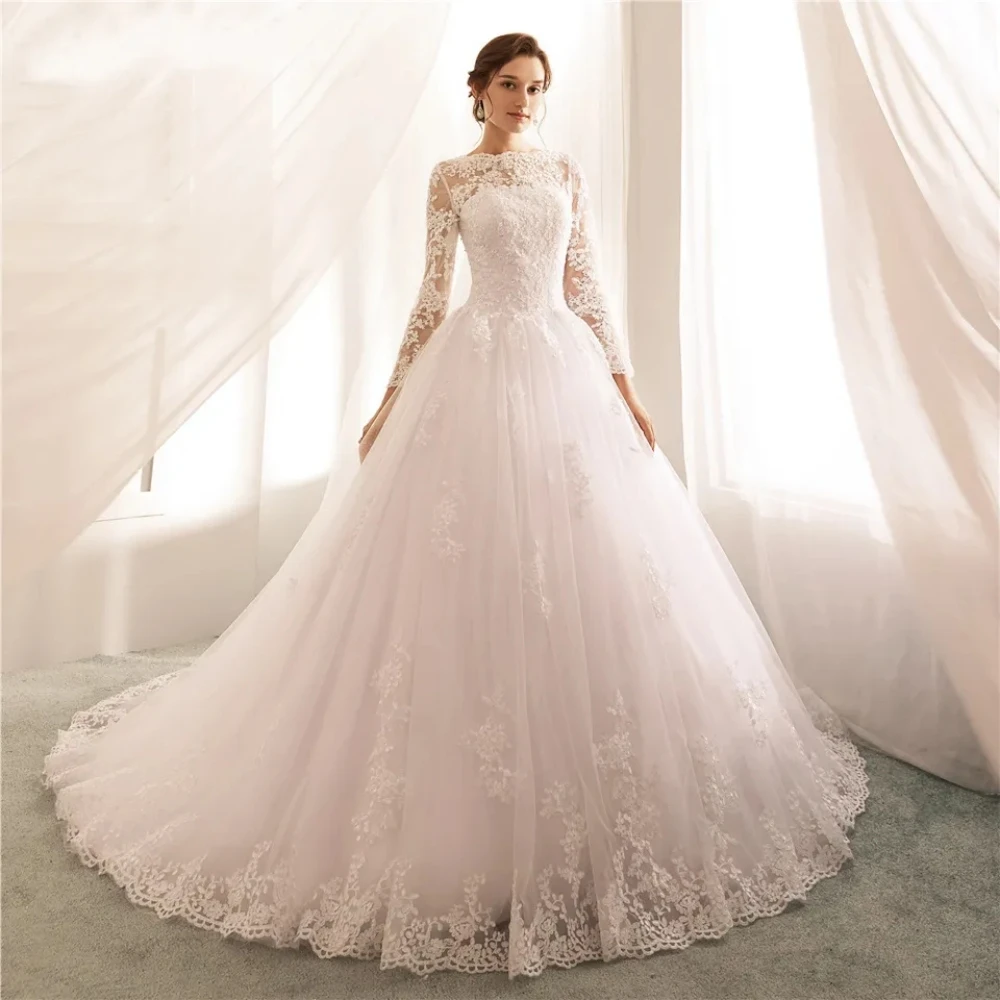 Arabic Dubai A-Line Wedding Dresses Bridal Gowns Lace Long Sleeves Court Train Back Buttons Custom Made 2024 vestidos de fiesta
Arabic Dubai A-Line Wedding Dresses Bridal Gowns Lace Long Sleeves Court Train Back Buttons Custom Made 2024 vestidos de fiesta