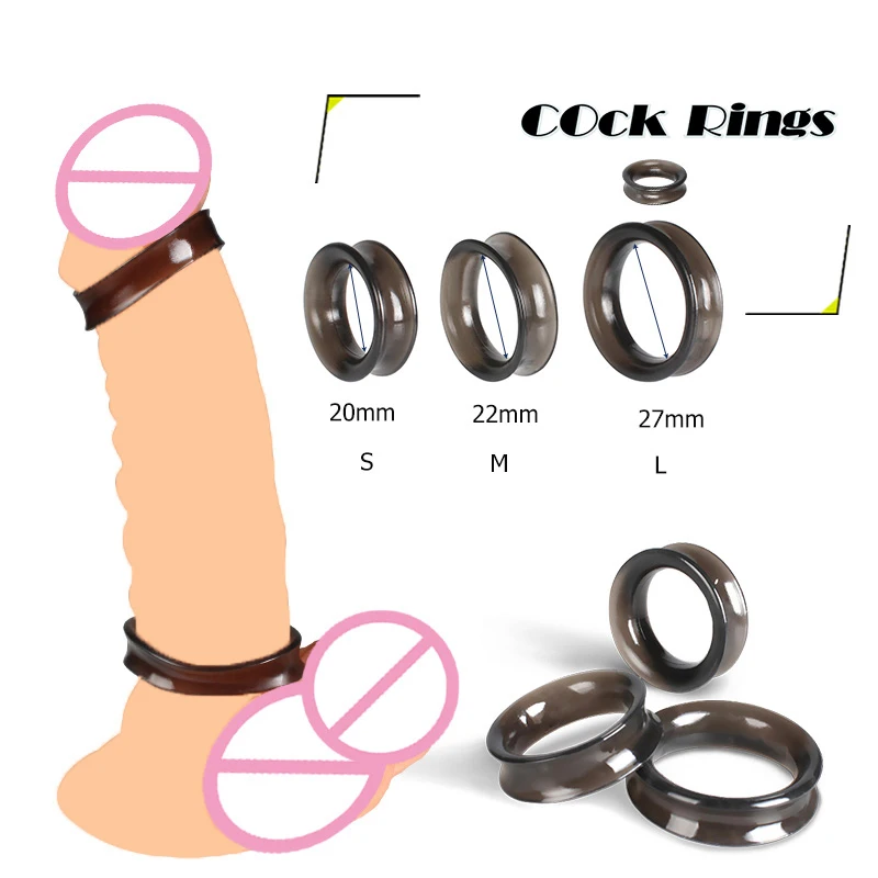 

3pcs Strong Stretchy Cock Rings for Men Enhancer Prolong Penis Ring Extended Delay Ejaculation Toys for Man S/M/L Size