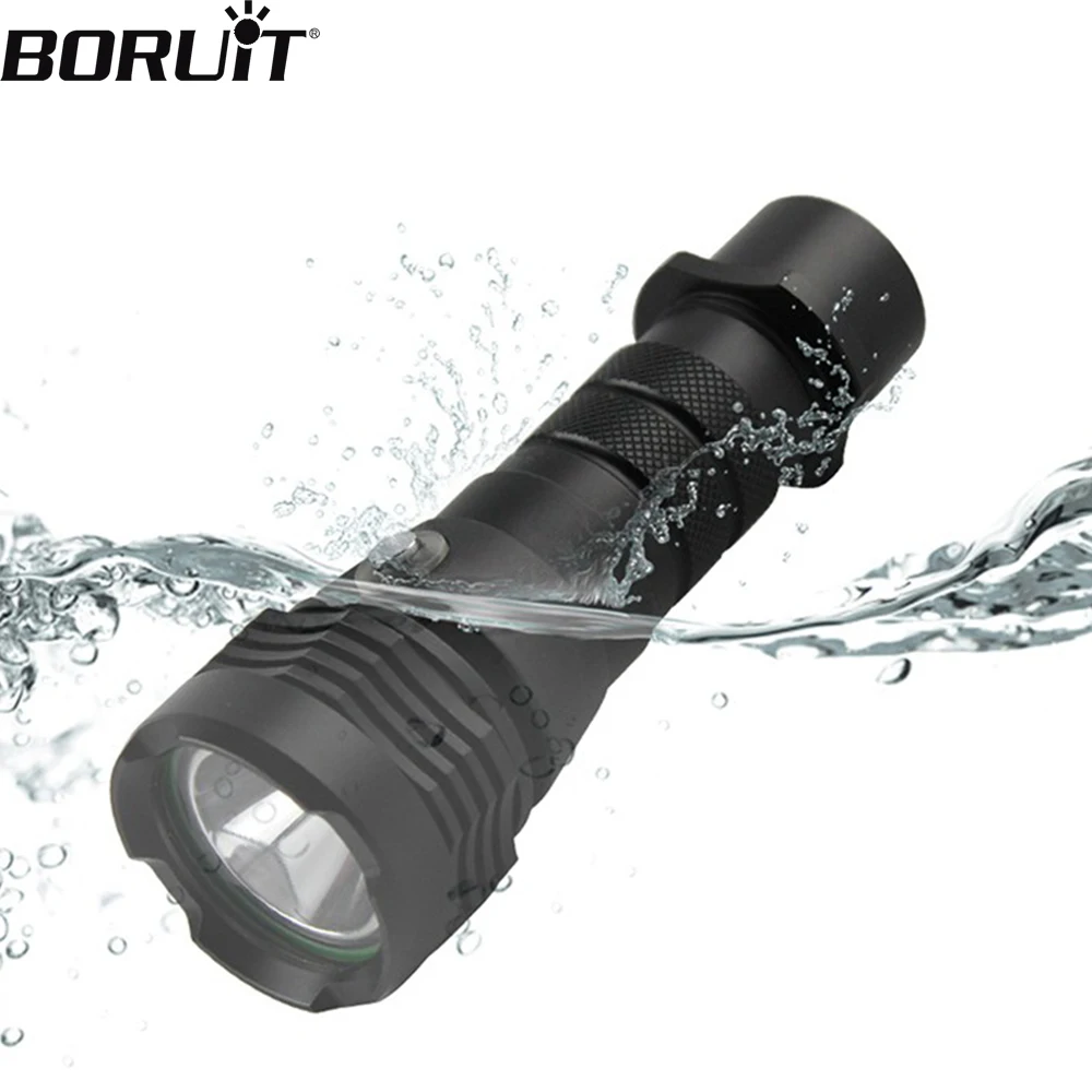 

BORUiT M51 1000LM LED Scuba Diving Flashlight Super Bright IP68 Waterproof Dive Torch Underwater 80M Spearfishing Lantern