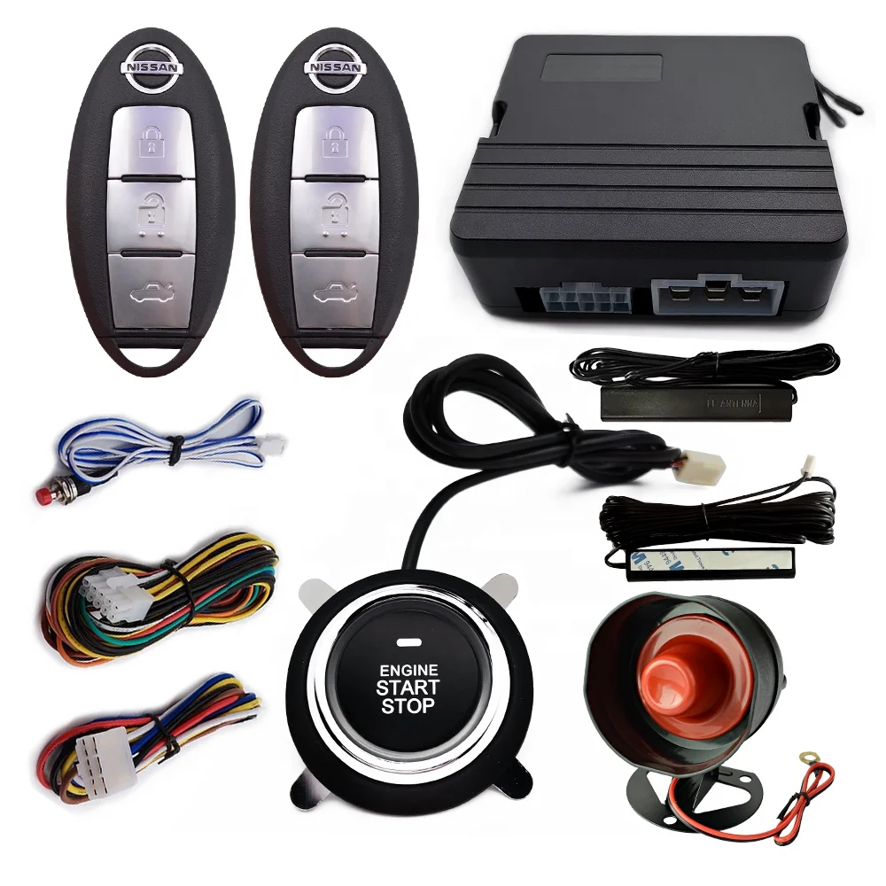 

Dropshipping One Button Start System PKE Keyless Entry Remote Control Start Stop The Ignition Car Alarms With LED Flashing