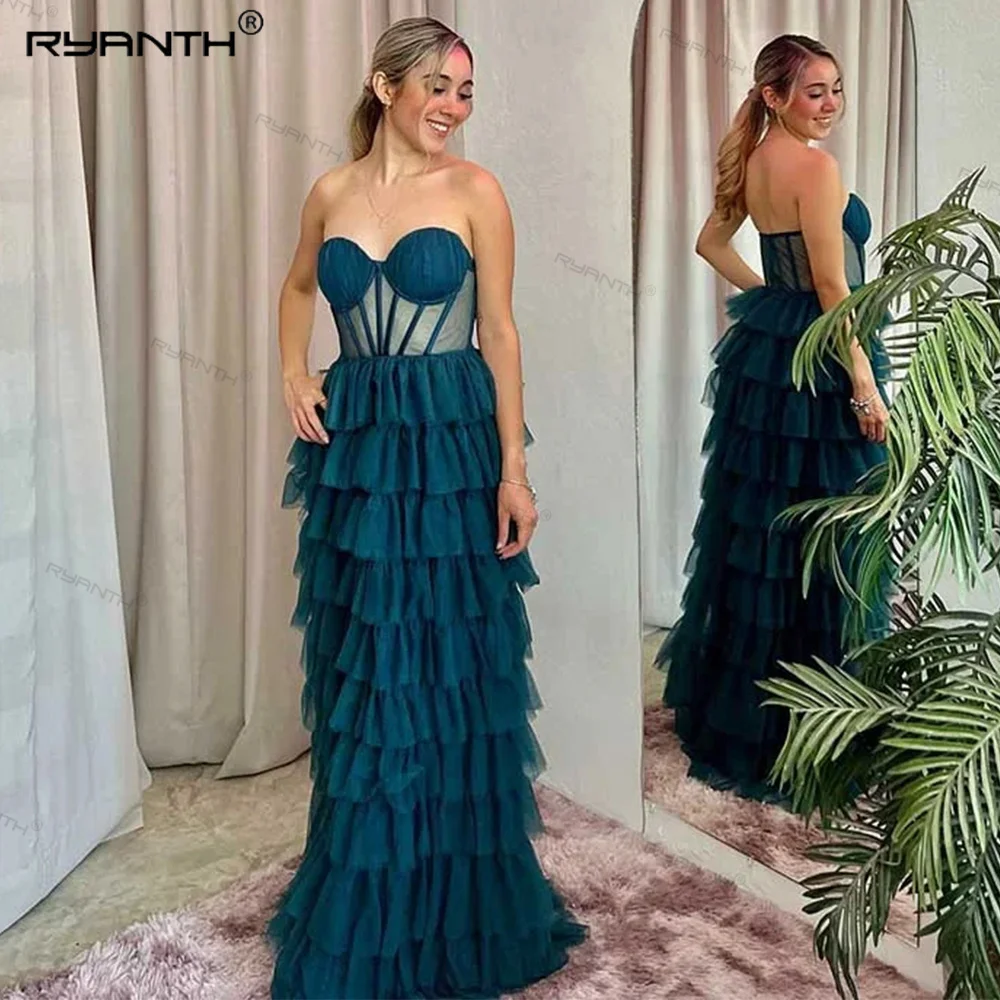 Ryanth Sexy Strapless Prom Tulle Dress Long Sweetheart Formal Evening Dresses Popular High Slit Party Gowns for Women Vestidos
Ryanth Sexy Strapless Prom Tulle Dress Long Sweetheart Formal Evening Dresses Popular High Slit Party Gowns for Women Vestidos