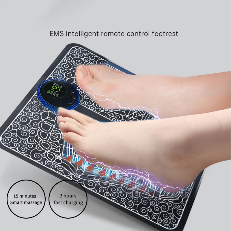 

Electric EMS Foot Massager Pad Relief Pain Relax Shock Muscle Stimulation Improve Blood Circulation Feet Acupoints Massage Mat