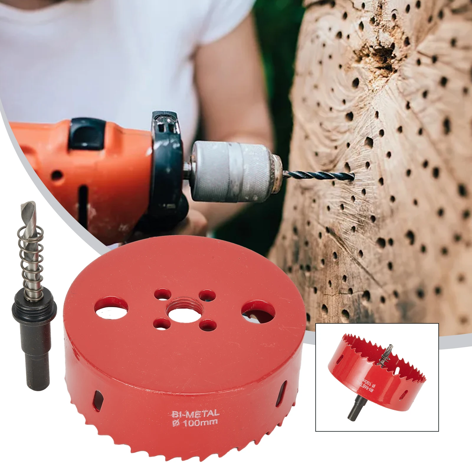 1pc Hole Saw Drill Bits 83mm Length 100mm Diameter 83mm Depth Bi-Metal HSS For Cutting Metal Hardwood Plastic Aluminum Tool Part
1pc Hole Saw Drill Bits 83mm Length 100mm Diameter 83mm Depth Bi-Metal HSS For Cutting Metal Hardwood Plastic Aluminum Tool Part