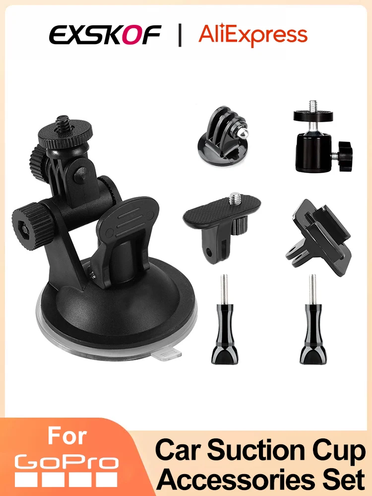 

Suction Cup Mount Adapter Base Action Camera Accessories Kit For GoPro Hero 12 11 10 9 8 7 6 5 Insta360 X3 X2 DJI Action 3 2 1