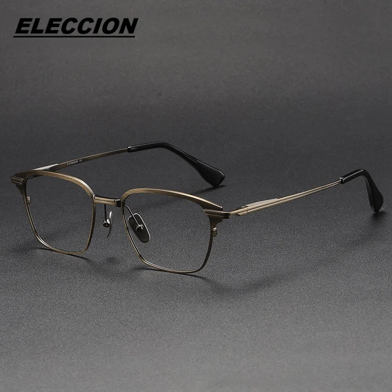 ELECCION Pure Titanium Optical Full Rim Frames Men's Glasses Myopia Spectacles Frames Retro Bronze Eyewear High Quality DATA152
ELECCION Pure Titanium Optical Full Rim Frames Men's Glasses Myopia Spectacles Frames Retro Bronze Eyewear High Quality DATA152