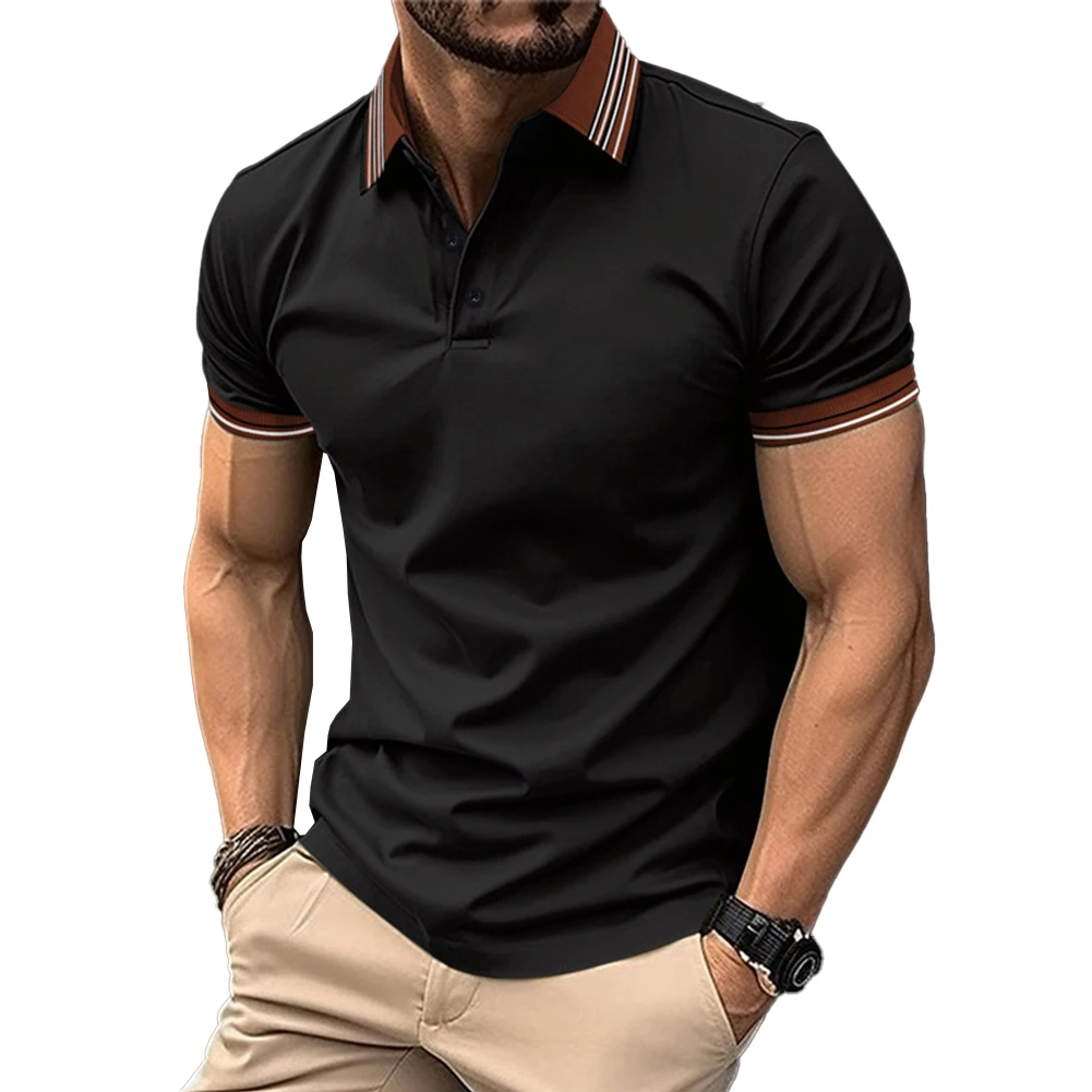 Mens Mens Tops Shirt Short Sleeve Slim Fit Striped T Shirt Tee Blouse Buttons Casual Collar Comfortable Muscle
Mens Mens Tops Shirt Short Sleeve Slim Fit Striped T Shirt Tee Blouse Buttons Casual Collar Comfortable Muscle