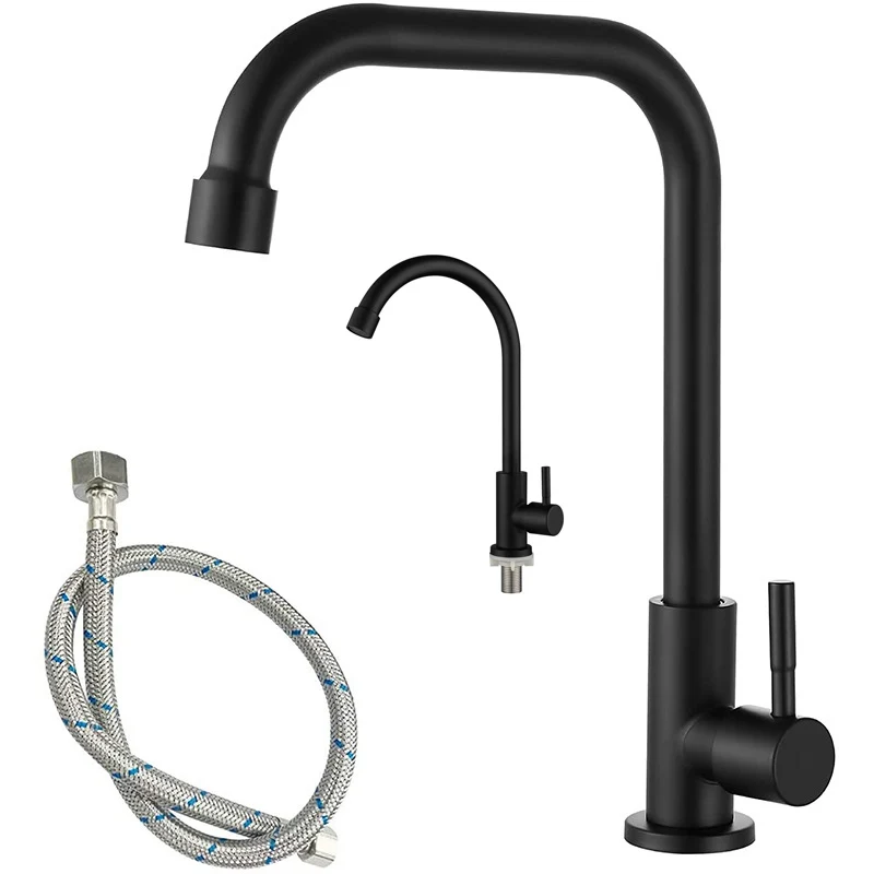 G1/2 black Stainless Steel Kitchen Faucet Water Purifier Single head Cold water Taps Rotation Deck Mount Handle Faucet 9/16 c1
G1/2 black Stainless Steel Kitchen Faucet Water Purifier Single head Cold water Taps Rotation Deck Mount Handle Faucet 9/16 c1