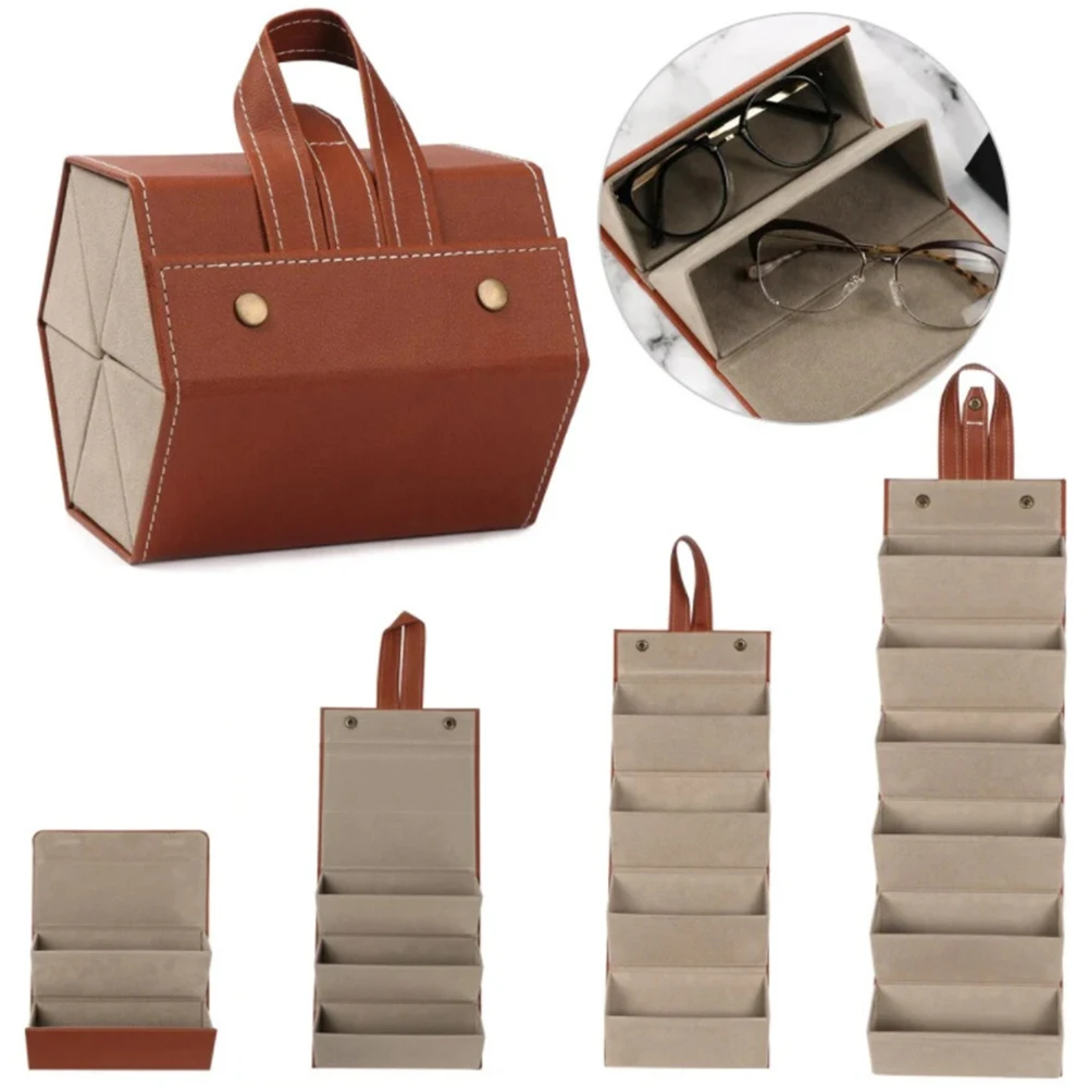 2/3/4/6 Multi-slot Folding Glasses Case for Travel Portable Jewelry Glasses Multifunctional Organizer Display Box PU Leather
2/3/4/6 Multi-slot Folding Glasses Case for Travel Portable Jewelry Glasses Multifunctional Organizer Display Box PU Leather