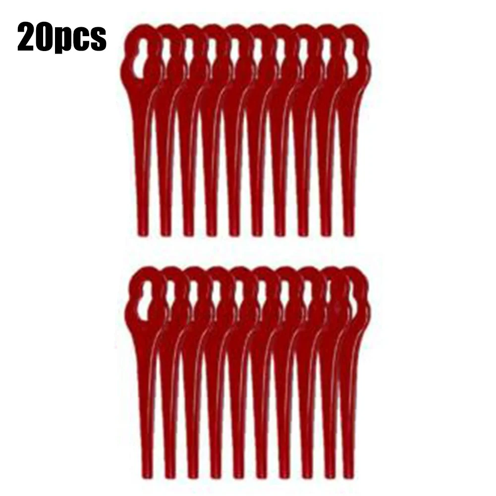 

20pcs Plastic Grass Trimmer Blades For IKRA HATI 18 Li Replace Battery Lawn Mover String Strimmer Garden Power Tools Parts