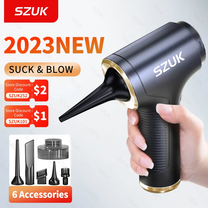 SZUK 98000PA Car Vacuum Cleaner Mini Wireless Cleaning Machine Strong Suction Powerful Handheld for Car Portable Home Appliance
SZUK 98000PA Car Vacuum Cleaner Mini Wireless Cleaning Machine Strong Suction Powerful Handheld for Car Portable Home Appliance