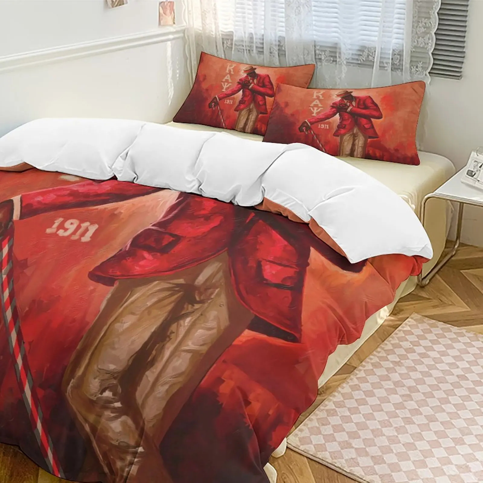 

Kappa Fraternity Alpha Psi KAP Bedding Set Boys Girls Twin Queen Size Duvet Cover Pillowcase Bed Kids Adult Home Textileextile