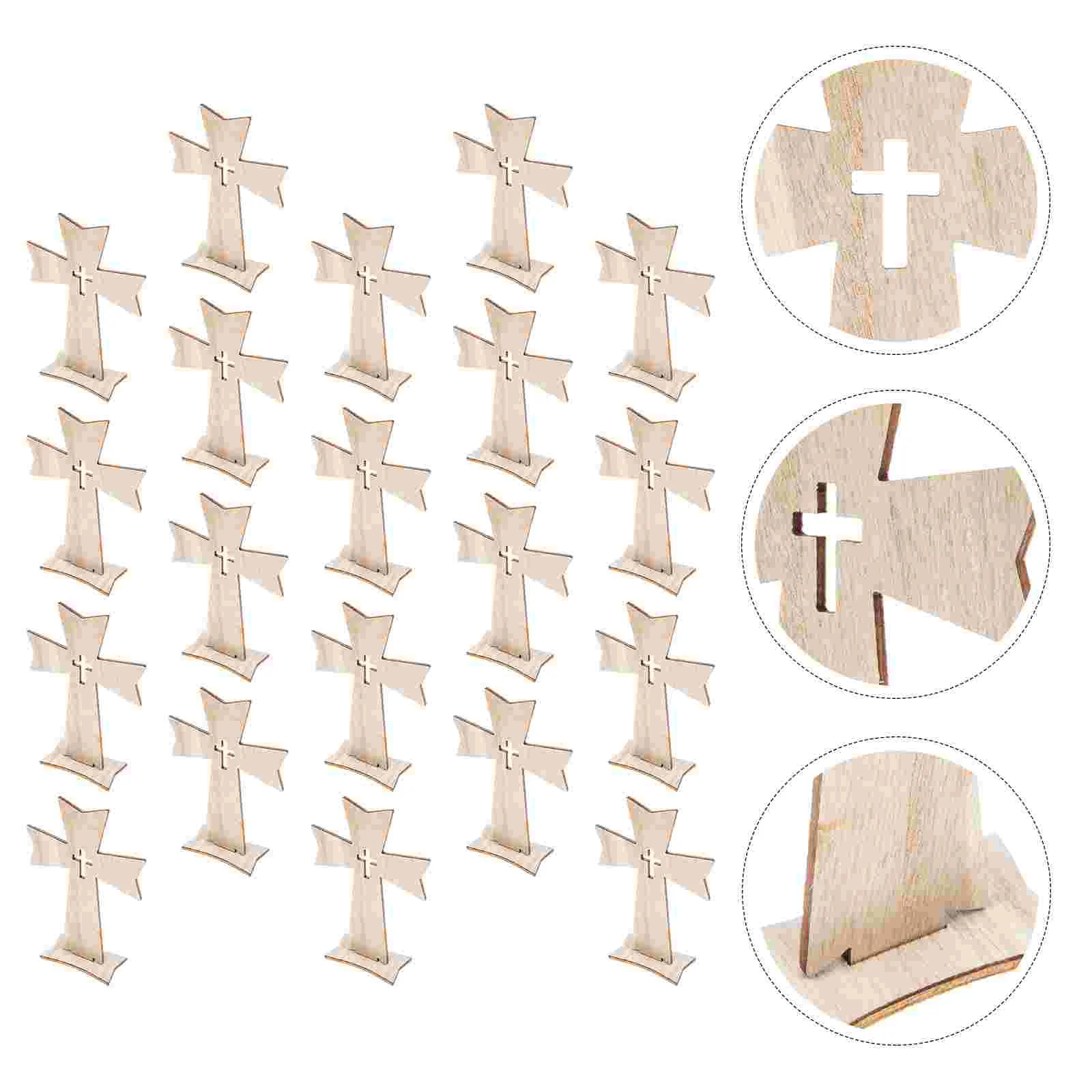 20 Pcs Holiday Decorations Home Wood Cross Adorn Desktop Ornament Accessories Table Sign Wooden Child
20 Pcs Holiday Decorations Home Wood Cross Adorn Desktop Ornament Accessories Table Sign Wooden Child