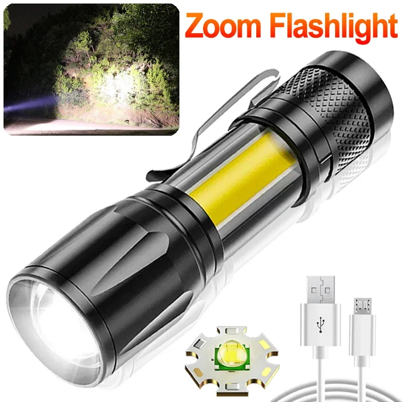 Portable Mini LED Flashlight USB Rechargeable Zoom Focus Torch Lamp 3 Modes Waterproof Camping Lights Outdoor Flashlight Lantern
Portable Mini LED Flashlight USB Rechargeable Zoom Focus Torch Lamp 3 Modes Waterproof Camping Lights Outdoor Flashlight Lantern