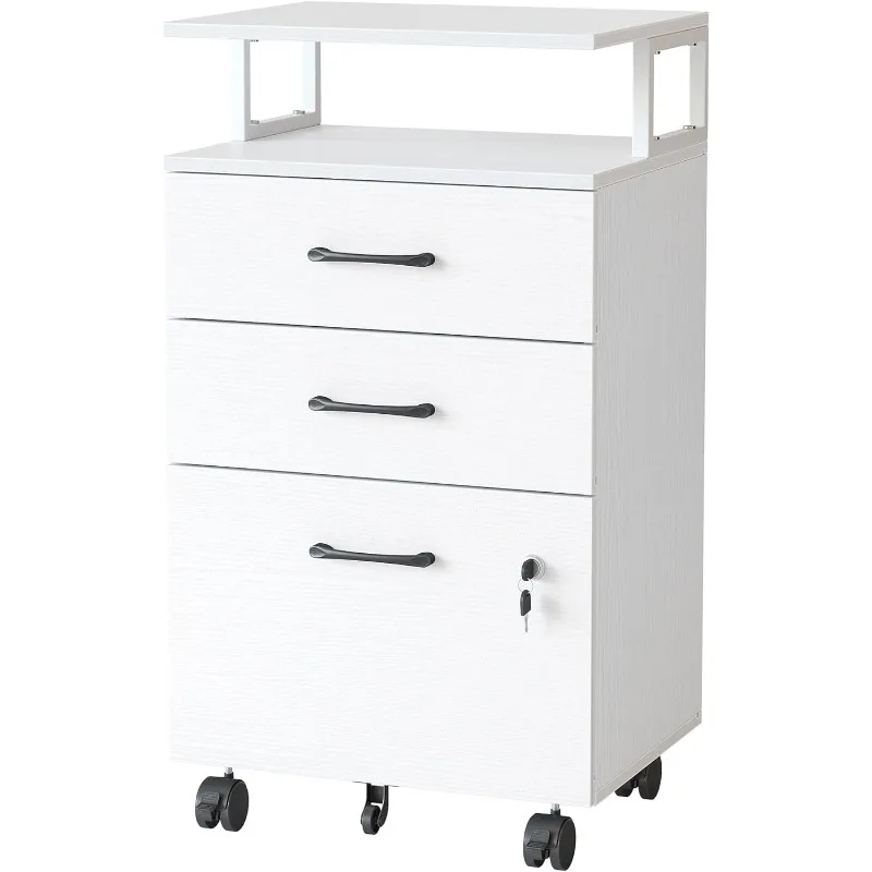 FEZIBO File Cabinet with Lock for Home Office, 3-Drawer Rolling Filing Cabinet, Home Office File Cabinet for Letter/Legal Size
FEZIBO File Cabinet with Lock for Home Office, 3-Drawer Rolling Filing Cabinet, Home Office File Cabinet for Letter/Legal Size