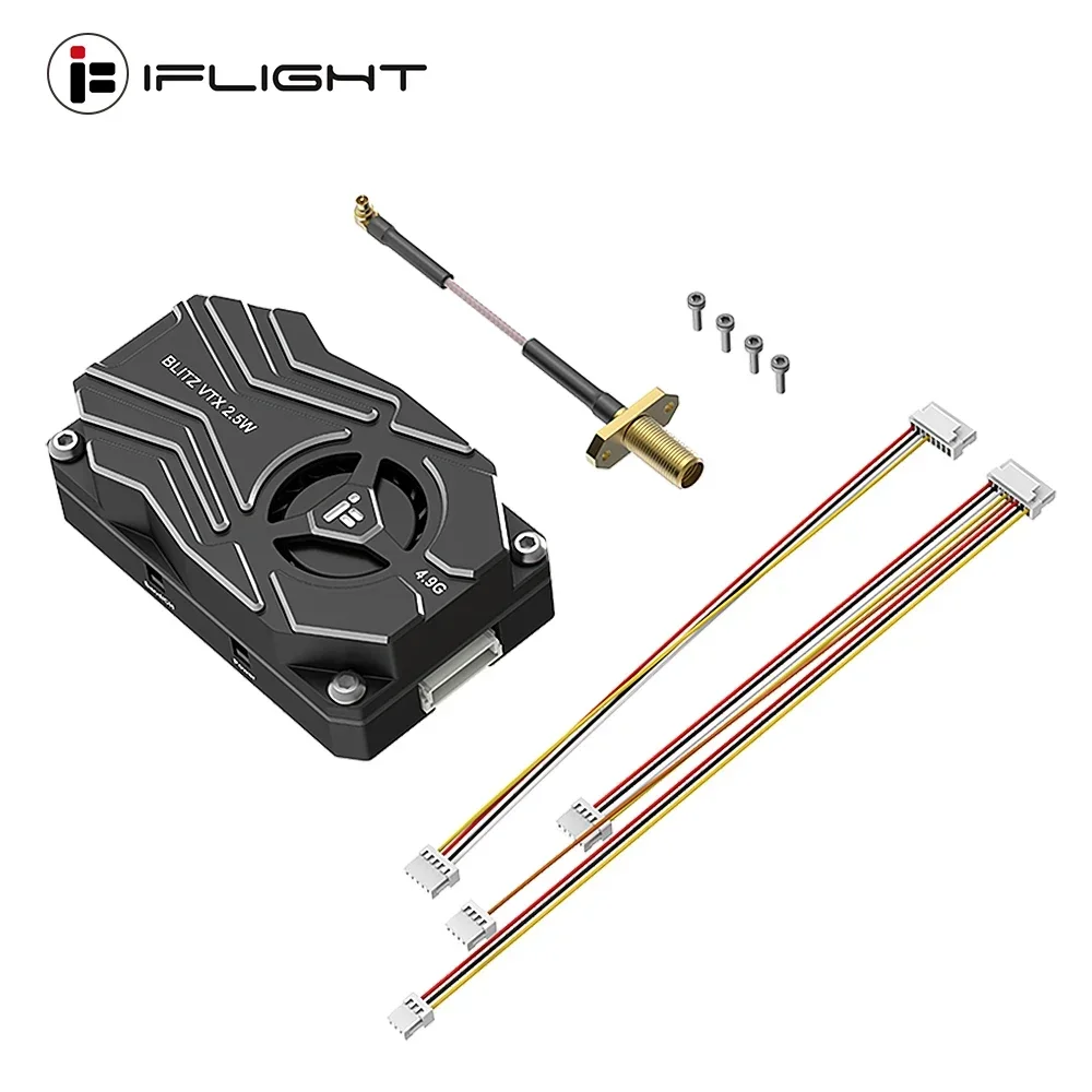 

IFlight BLITZ Whoop 4.9G 2.5W VTX 8CH Built-in Microphone Integrated Cooling Fan 2-8S LIPO for RC FPV Long Range DIY Parts