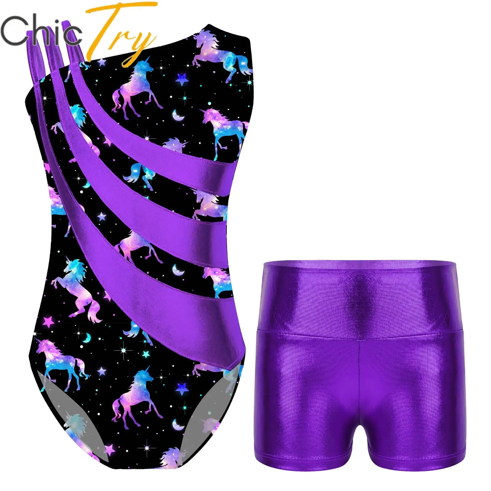 Kids Girls Ballet Dance Sets Children Teenagers Metallic Sleeveless Gymnastics Workout Dance Leotard Jumpsuit with Shorts Set
Kids Girls Ballet Dance Sets Children Teenagers Metallic Sleeveless Gymnastics Workout Dance Leotard Jumpsuit with Shorts Set
