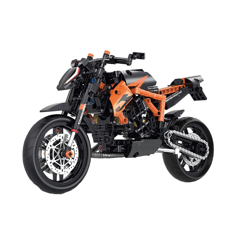 2023 скоростные чемпионы, Современные высокотехнологичные мотоциклы KTM 1290, наборы строительных блоков для мотоциклов, модель 1:8, кирпичные игрушки, детские подарки
2023 скоростные чемпионы, Современные высокотехнологичные мотоциклы KTM 1290, наборы строительных блоков для мотоциклов, модель 1:8, кирпичные игрушки, детские подарки