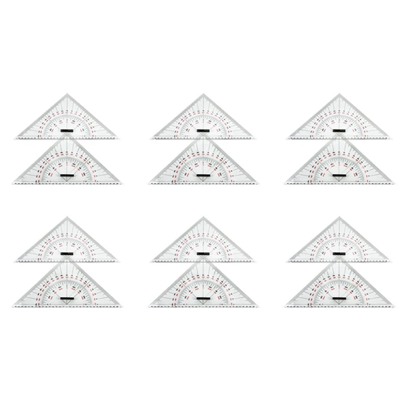 

12X Chart Drawing Triangle Ruler For Ship Drawing 300Mm Large-Scale Triangle Ruler