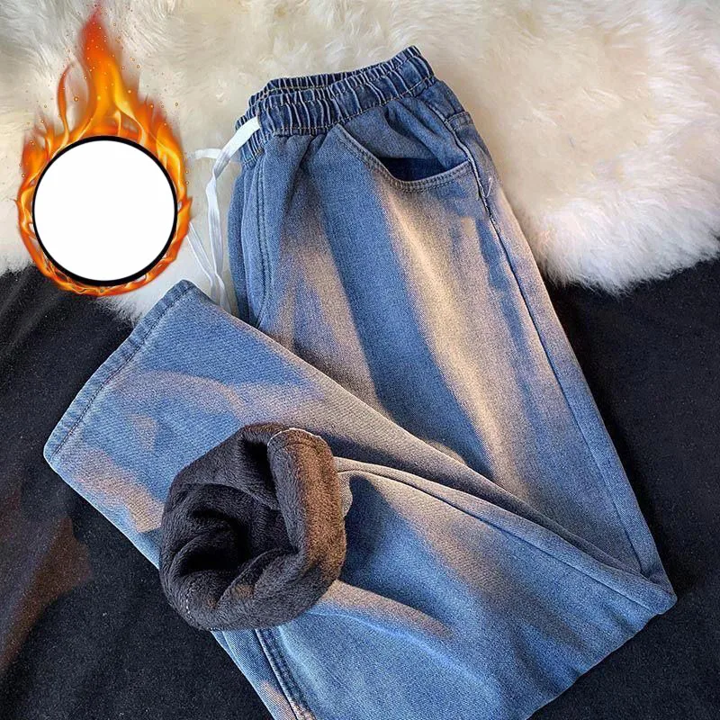 Winter KPOP Fashion Style Harajuku Slim Fit Thick Jeans Wide-leg Straight Cylinder Trousers Loose Solid Pockets All Match Pants
Winter KPOP Fashion Style Harajuku Slim Fit Thick Jeans Wide-leg Straight Cylinder Trousers Loose Solid Pockets All Match Pants