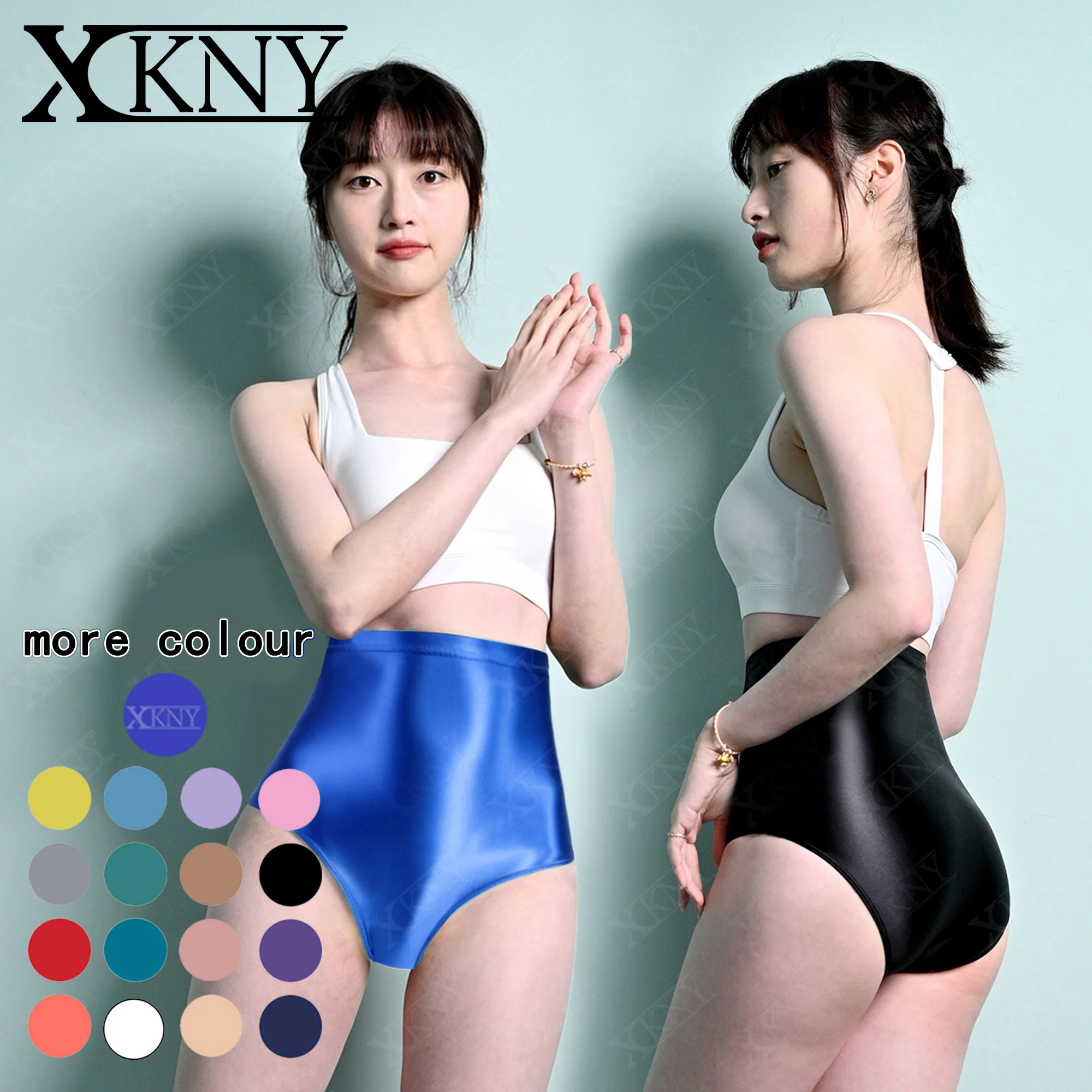 XCKNY New Oily Glossy Shorts Sexy Solid Lustrous Pants Bikini Super