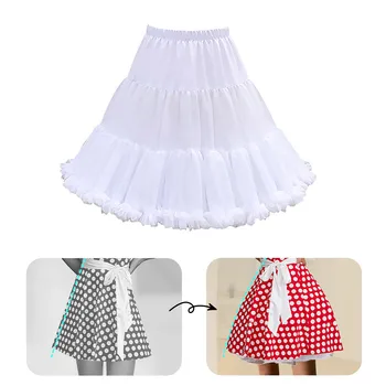 A Saia Tutu Perfeita para Elegância e Conforto 8 Women Flower Style Lolita Petticoats Crinoline Inner Bustle Cosplay Tutu Puffy Cancan Skirt Under Wedding Dresses Underskirt