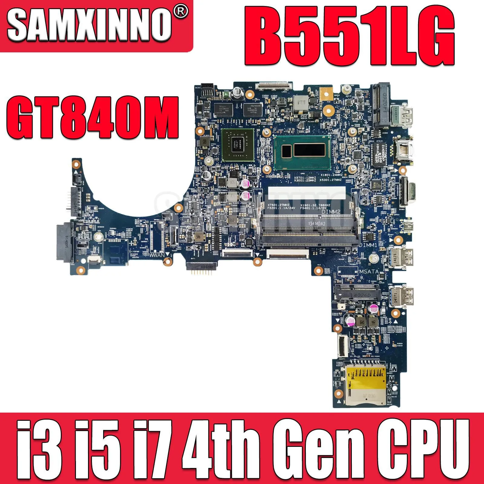 SAMXINNO B551LG Материнская плата ASUS PRO ADVANCED B551LA B551LG B551L B551 материнская плата для ноутбука i3 i5 i7 4-го поколения ЦП GT840M DDR3
SAMXINNO B551LG Материнская плата ASUS PRO ADVANCED B551LA B551LG B551L B551 материнская плата для ноутбука i3 i5 i7 4-го поколения ЦП GT840M DDR3