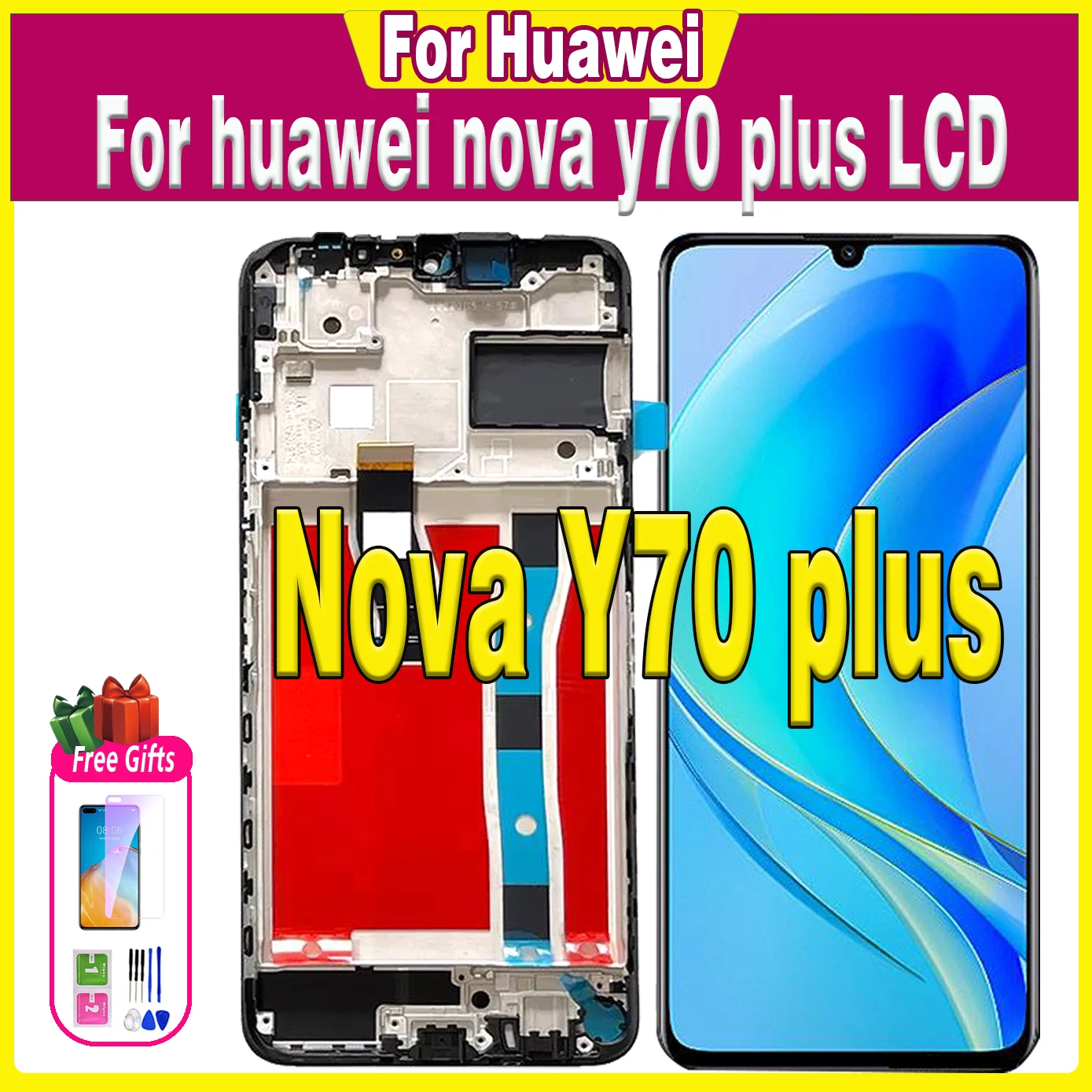 High quality 6.75''For Huawei nova Y70 MGA-LX9N LCD For Huawei nova Y70 Plus LCD MGA-LX9 Display Touch Screen Digitizer Assembly
High quality 6.75''For Huawei nova Y70 MGA-LX9N LCD For Huawei nova Y70 Plus LCD MGA-LX9 Display Touch Screen Digitizer Assembly