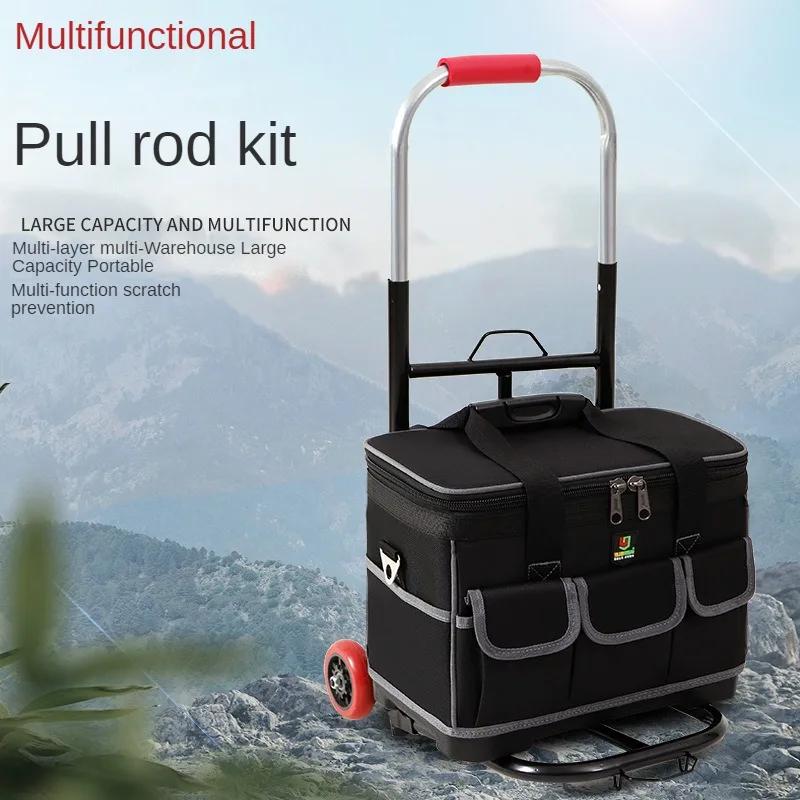 Multifunctional Oxford Canvas Pull Rod Kit Large Portable Electrician Woodworking Hardware Tool Repair Bag Hardware Products
Multifunctional Oxford Canvas Pull Rod Kit Large Portable Electrician Woodworking Hardware Tool Repair Bag Hardware Products