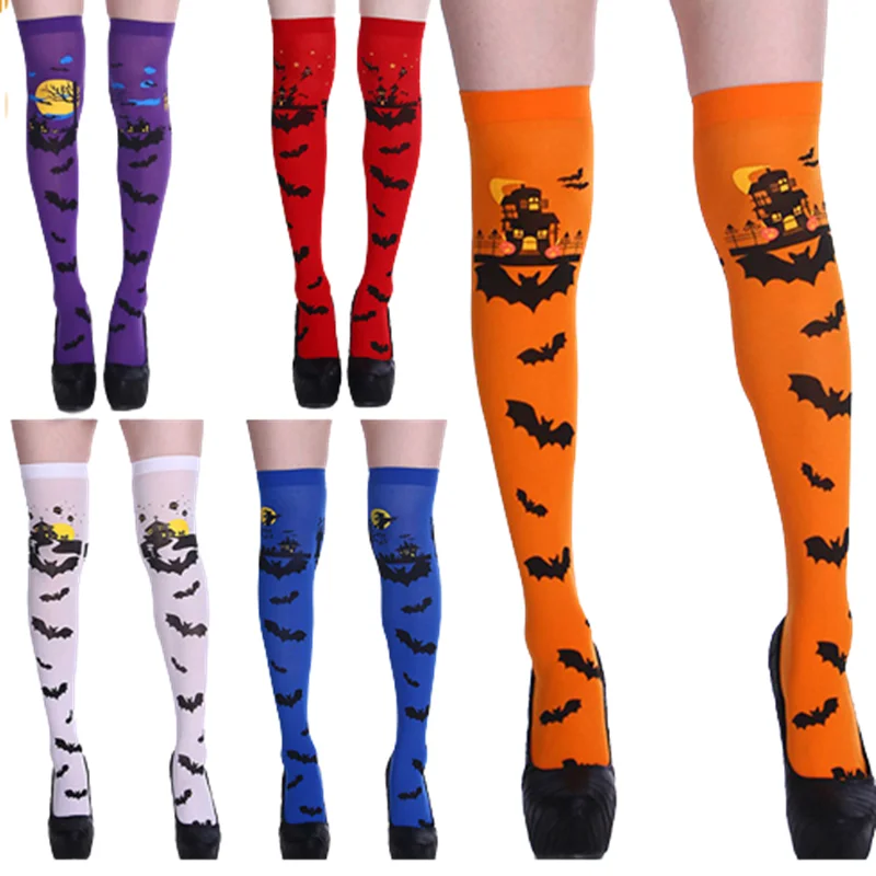 Halloween Cosplay Colorful Orange Bat Wizard Over Knee Stockings Decorative Costume Props Lady Stockings
Halloween Cosplay Colorful Orange Bat Wizard Over Knee Stockings Decorative Costume Props Lady Stockings