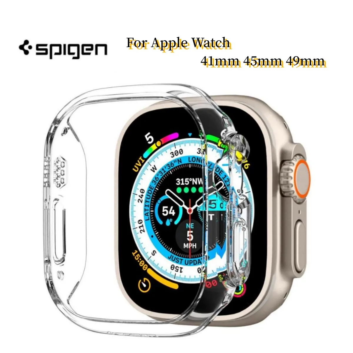 

Spigen Thin Fit Minimalism Prevent Bumping Case For Apple Watch Ultra (49mm) For Apple Watch Ultra 2 (49mm)